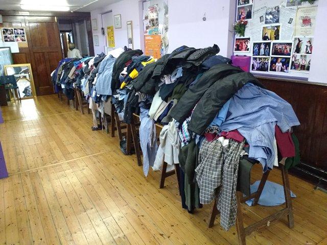 A big pile of men's clothes